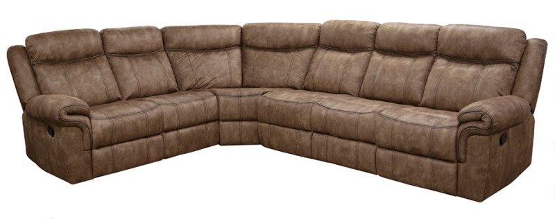 Knoxville Brown 3Pc Reclining Sectional 0